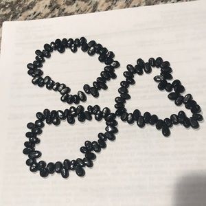 Women’s 3 black bracelets